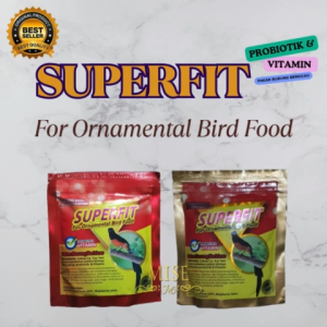 SUPERFIT Red/Gold Pakan Burung Premium - Nutrisi Vitamin & Probiotik untuk Kesehatan Burung