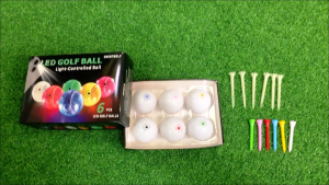 CRESTGOLF Glow in The Dark Golf Balls - Light Activated 6 - Color LED Night Balls- with 12 Golf Tees and Storage Bag - Fun Golfing Gift for Men and Women