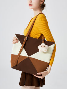 DGenius Original Womens Tote Bag Luxury Foldable Commuter Basket Lightweight Shoulder Bag British Style Polyester Material