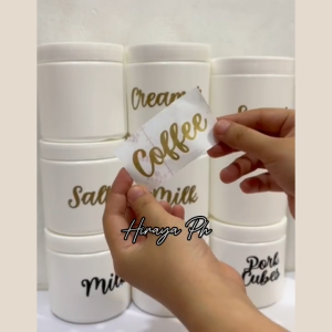 Hiraya Ph 1pc Sticker Label Vinyl Decals Waterproof Multipurpose for Kitchen Pantry Organizer Mirror Motorcycle Souvenir Giveaways