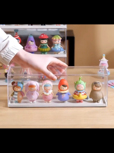 1/2 Tier Acrylic Display Case Clear Storage Organizer for Toy Figures Dolls & Collectibles