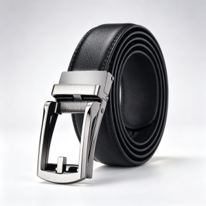 Men 3cm Wide Automatic Leather Belt Business Casual Adjustable Ratchet Waist Belt For Formal Daily Wear Tali Pinggang Lelaki