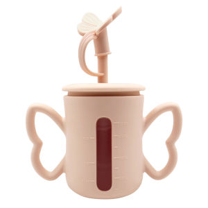 แก้วดื่มน้ำสำหรับเด็ก SmilyMia แก้วดื่มแบบพกพาพร้อมท่อสูบยางซิลิโคนสำหรับน้ำนมและน้ำสำหรับเด็กอายุ 6 เดือนขึ้นไป