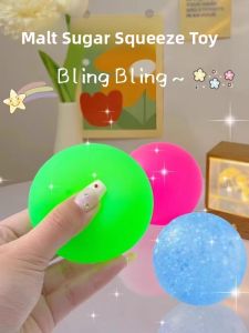 Large Size Maltose Stress Relief Toy Slow Rebound Frosted Stickiness Ball Creative Prank Toy for Adults Stress Relief