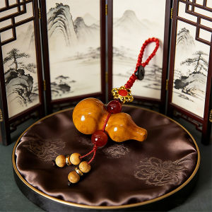 YOUYANTANG | Prosperity Protection Luck Pouch Amulet Real Peachwood Gourd