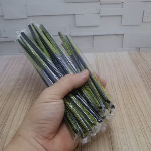Sedotan plastik steril universal /higienis / food grade / 20 cm 1 sisi runcing