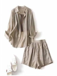 Luxury Fashion Tencel Sun Protection Shirt Set