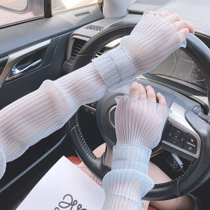 XUANXUAN | Lace Sleeve Covers Driving Gloves Loose Thin Womens Fashionable Summer Arm Protector Pure Color Youth And Middle-aged Suitable
