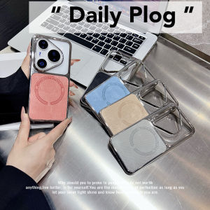 Applicable VIVO X300PRO mobile phone case electroplated denim texture pattern magnetic suction X300 matte anti-drop soft protective cover h260709