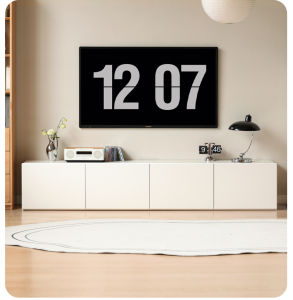 lron Poetry.PH 55 Inch Floor Standing TV Cabinet White Living Room TV Cabinet With Storage High-Quality Furniture