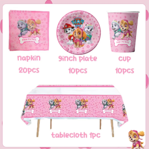 Paw Patrol | Paw Patrol Pink Birthday Party Decoration Background Puppy Dog Adventure Save the World Boys Girls Toy Room Tapestry Banner Prop