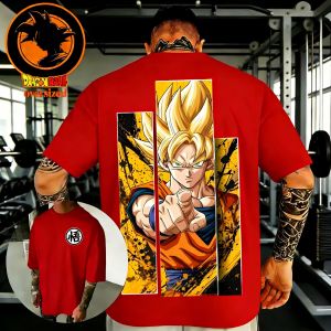 Bandai | Dragon Ball Anime Cotton T-shirt 2026 Summer New Super Saiyan Printed Men and Women Harajuku Versatile Casual Short Sleeve Top