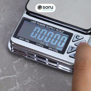 SORU - Timbangan Perhiasan Emas Digital Kapasitas 500Gr/0.01Gr - Pocket Gold Jewelry Scale USB