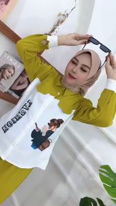 Setelan Sablon Minigo Wanita Terbaru 2023 / Setelan Murah Crinkle Terbaru / Baju One Set Wanita Korean Stlye Terbaru 2023 Kekinian Set Ryon Crinkle