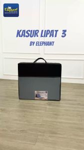 Kasur Lantai / Kasur Lipat Tiga / Bonus Tas / Elephant Abu-abu 70x180x5