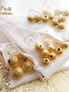 สร้อยคอ สร้อยข้อมือ ต่างหู ลูกปัด DIY ทองแดงชุบทอง ด้านล่าง ประกายแสงดาว สำหรับผู้หญิง เครื่องประดับแฟชั่น