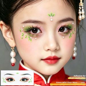 QIFUXING | Green Leaves Traditional Chinese Makeup Stickers