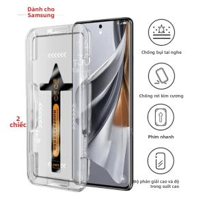 2 Miếng Dán Màn Hình Kính Cường Lực Cao Cấp Cho Samsung Galaxy S25 Ultra S23 S24 S22 Plus Với Bộ Dụng Cụ Dán Dễ Dàng Chống Trầy Xước Màng Phim Trong Suốt
