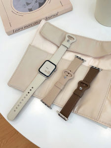 Soft Leather Band for Apple Watch 8 iWatch 9 SE New Models Womens Genuine Leather Bracelet Compatible with Apple Watches