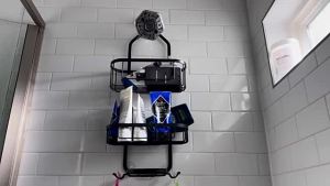 HUIYANGXU | Drill-Free Bathroom Faucet Shower Organizer Sugar Carbon Steel
