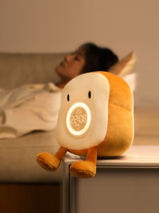 Đèn Ngủ Không Tiếng Hình Dạng Bánh Mì Hoạt Hình Bằng Vải Nỉ Máy Báo Thức Dậy Bền Chắc Thiết Bị Giúp Thức Dậy Dành Cho Học Sinh