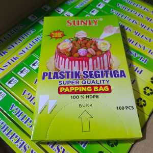 Plastik Segitiga Papping Bag Hdpe Transparan Super Quality isi 100 Lembar PER PACK