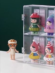 กล่อง กล่องอะคริลิค คุณภาพดี เสียบการ์ด ใส่ตูกตา กันฝุ่น วางซ้อนกันได้