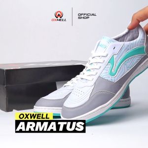 Oxwell Armatus - Sepatu Futsal Pria Dewasa Stylish Lokal Brand Berkualitas Warna Putih Tosca