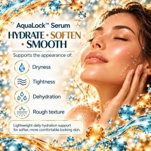 Micellar Cosmetics™ AquaLock™ Hydration Serum | Hyaluronic Acid Beta-Glucan & CoQ10 | Long-Lasting Moisture | 30mL