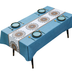 Table Cloth Cover waterproof Outdoor Dining Rectangular Table Cloth 4/6/8/10 seater Floral Pattern Coffee Table Cover pvc plastic