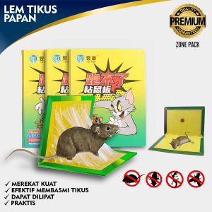 Lem Tikus Mouse Glue | Lem Tikus Super Lengket | Lem Jebakan Tikus Papan | Lem Pembasmi Hama Tikus | Jebakan Hama Rumah