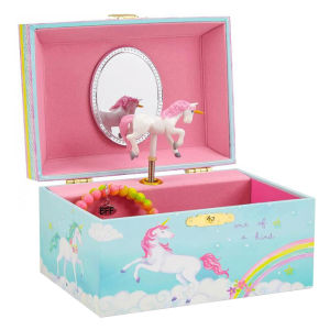 Music Box Christmas Fantasy Rotating Unicorn Childrens Music Box New Year Birthday Gift Multifunctional Storage Jewelry Box