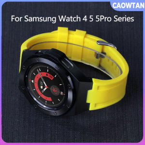 Modification Kit For Samsung Galaxy Watch 4 Classic 46mm Rubber Bracelet Correa For Samsung Watch 4/5/5Pro 44mm 45mm 46mm Mod Kit Case