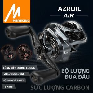 MEREKING AZRUIL Máy Câu Cá Baitcasting Tỷ Lệ Tốc Độ 7.3:1 Vòng Bi Gốm Lai Đôi Cuộn Dây Cho Cá Vược Nước Biển Câu Cá Sông Đại Dương
