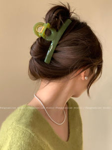 Kẹp Tóc Đuôi Cá Xanh Cỡ Lớn Cho Phụ Nữ Kẹp Tóc Buộc Tóc Sau Đầu Đơn Giản Thanh Lịch Kẹp Tóc Phụ Kiện Tóc Thời Trang