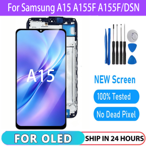 A15 LCD A156U1 A156U1/DS Display Screen For Samsung A15 A155F A155F/DSN A155M TFT With Frame A155M/DS A155P A156B/DS A156U