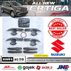 Paket Handle Outer Tank Cover Tutup Tangki Bensin Suzuki Ertiga 2018 Up Carbon Glossy