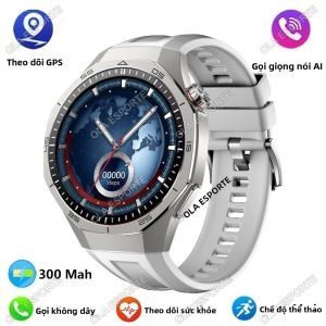 Đồng Hồ Thông Minh New 2025 GT5 Pro Dành Cho Nam Màn Hình AMOLED HD GPS NFC Theo Dõi Nhịp Tim Gọi Bluetooth Chống Nước IP68 Thiết Bị Theo Dõi Thể Dục