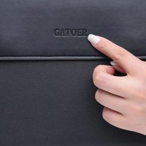 Mens Business Casual Handbag Shoulder Bag Crossbody Bag Leather Handheld Briefcase Stylish Accessory for Men