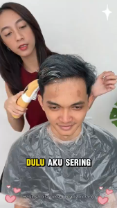 Crowncare Hair Coloring Alami Pewarna Rambut 200ML - Herbal Perawatan Rambut Pewarnaan Rambut Kondisioner 3 in 1 Penghilang Uban