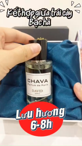 Nước Hoa Nam Trẻ Trung Tươi Mát CHAVA SIMPLE DAVID Hương Gỗ Thơm Biển Mát Bí Ẩn & Lịch Lãm - Chính Hãng Lưu Hương
