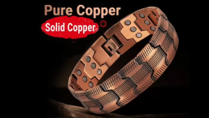 Mens Vintage Pure Copper Magnetic Bracelet – Solid Copper Adjustable Energy Healing Bangle for Arthritis Joint Pain Relief Circulation & Wellness with Free Gift