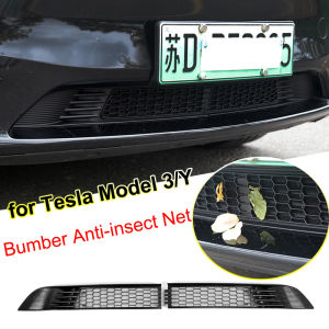 MY Front Bumper Lower Racing Grilles for Tesla Model Y 2024 Anti-insect Net Model 3 Mid-net Air Inlet Mesh Protection Modified