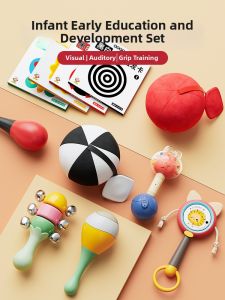 Red Sound Sight Grasp Training Rattle