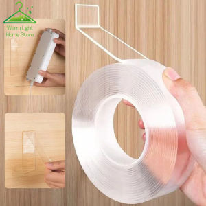 [Sell at a Loss] Transparent Nano Tape Double Sided Tape Reusable Waterproof Adhesive Strips Kitchen Bathroom No Trace Strong Sticky Wall Tapes