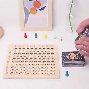 [Little B House] Multiplication Game Maths Wooden Blocks Early Learning Education Toys 九九乘法学习玩具 Mainan Matematik - BT207