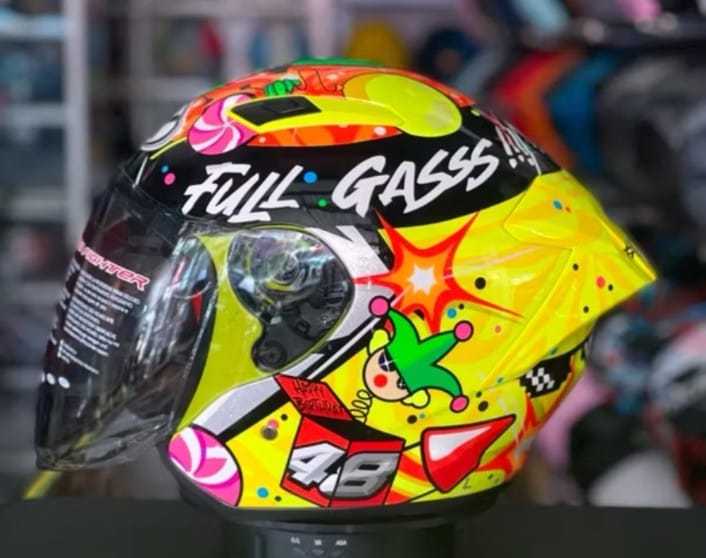 Helm Motif Gear R1 Elite Helm Nhk Half Face Motif HELM NHK R1