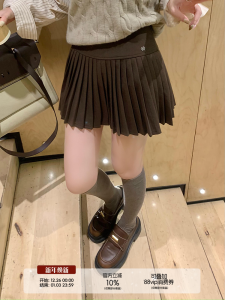 High Waist A-Line Mini Skirt Womens Summer Pure Color Pleated Skirt Anti-Light Small Size College Style Commute Polyester Fiber