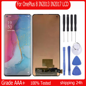 Super AMOLED For OnePlus 8 IN2013 IN2017 LCD Touch Screen Digiziter Assembly For OnePlus 1+8 LCD Display Replacement