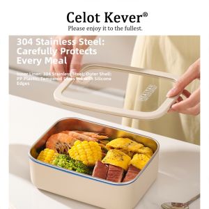 Microwave Safe Large Capacity Stainless Steel Lunch Box